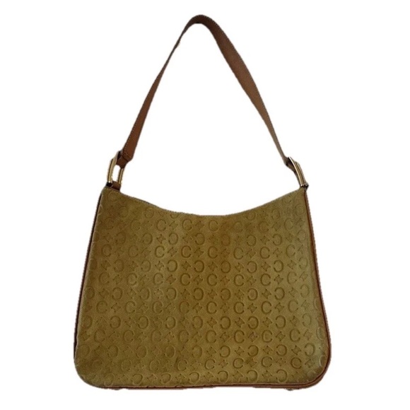 Celine Green Suede Monogram C Purse - Picture 1 of 5